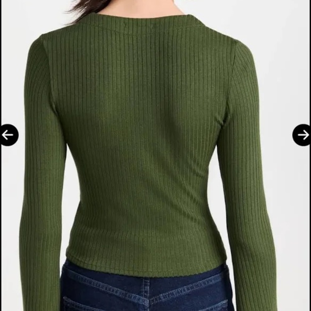 Reformation Gellar Ribbed Button Up - Picture 3 of 6
